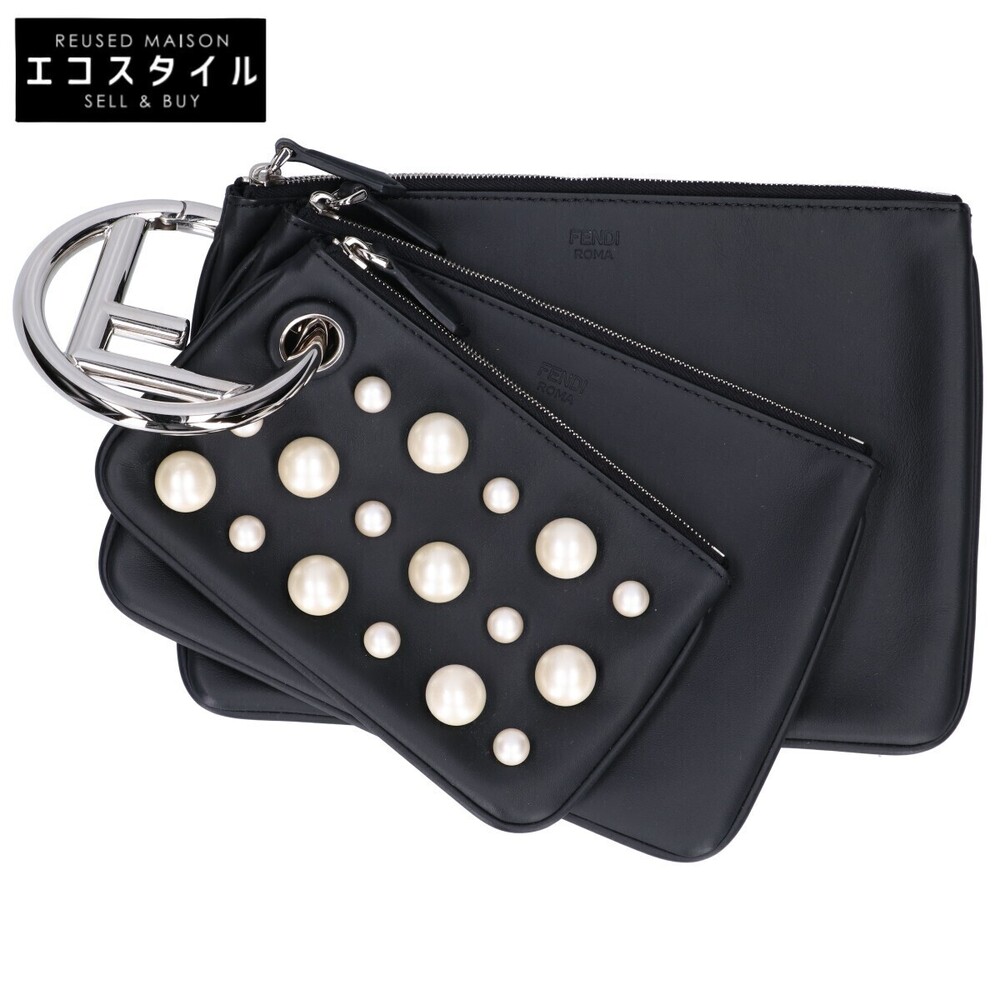 FENDI Pearl Stud Triplet Clutch Multi Clutch Bag